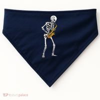 Funny Saxophone Skeleton For Men Women Saxophone Player Sax USA-Made Doggie Bandana thumb 0