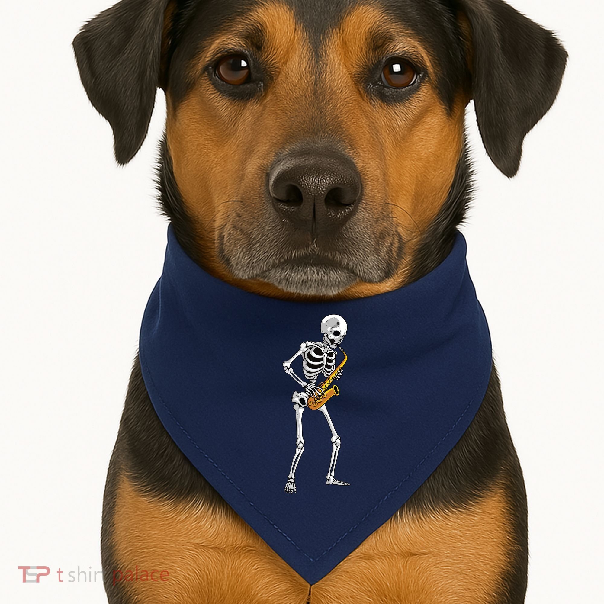 Funny Saxophone Skeleton For Men Women Saxophone Player Sax USA-Made Doggie Bandana