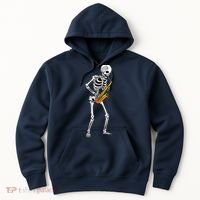 Funny Saxophone Skeleton For Men Women Saxophone Player Sax Hoodie thumb 0