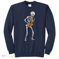Funny Saxophone Skeleton For Men Women Saxophone Player Sax Sweatshirt thumb 0