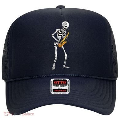 Funny Saxophone Skeleton For Men Women Saxophone Player Sax Hat
