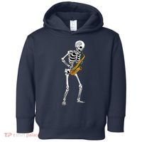 Funny Saxophone Skeleton For Men Women Saxophone Player Sax Toddler Hoodie thumb 0