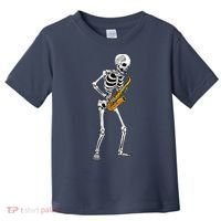 Funny Saxophone Skeleton For Men Women Saxophone Player Sax Toddler T-Shirt thumb 0