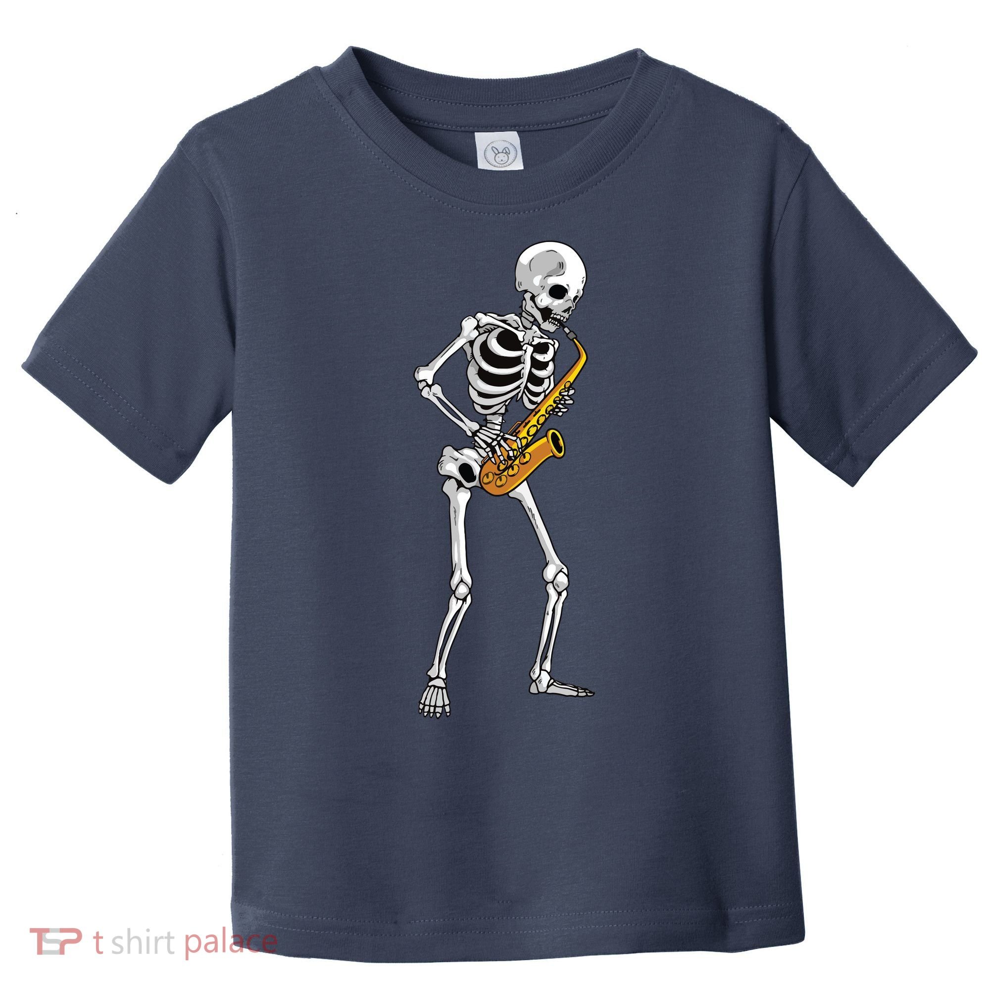 Funny Saxophone Skeleton For Men Women Saxophone Player Sax Toddler T-Shirt