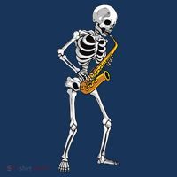 Funny Saxophone Skeleton For Men Women Saxophone Player Sax Kids Sweatshirt thumb 2