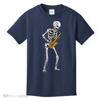 Funny Saxophone Skeleton For Men Women Saxophone Player Sax Kids T-Shirt thumb 0