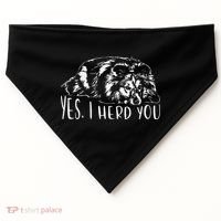 Funny Shetland Sheepdog Sheltie I Herd You Dog Saying USA-Made Doggie Bandana thumb 0