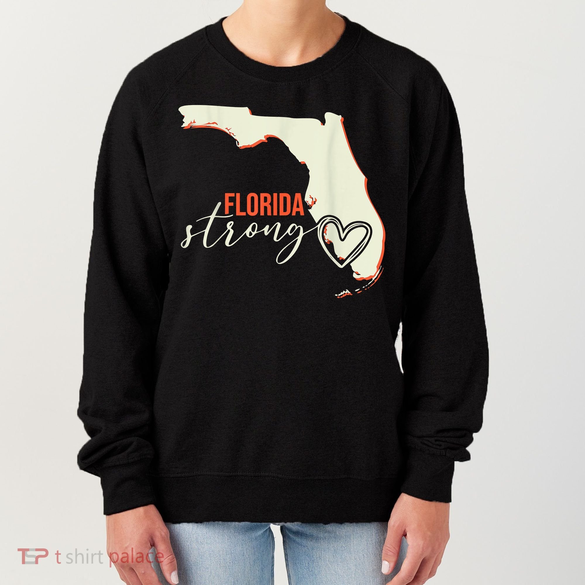 Florida Strong Support With Heart Women's Sweatshirt