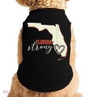 Florida Strong Support With Heart Doggie Tank thumb 0