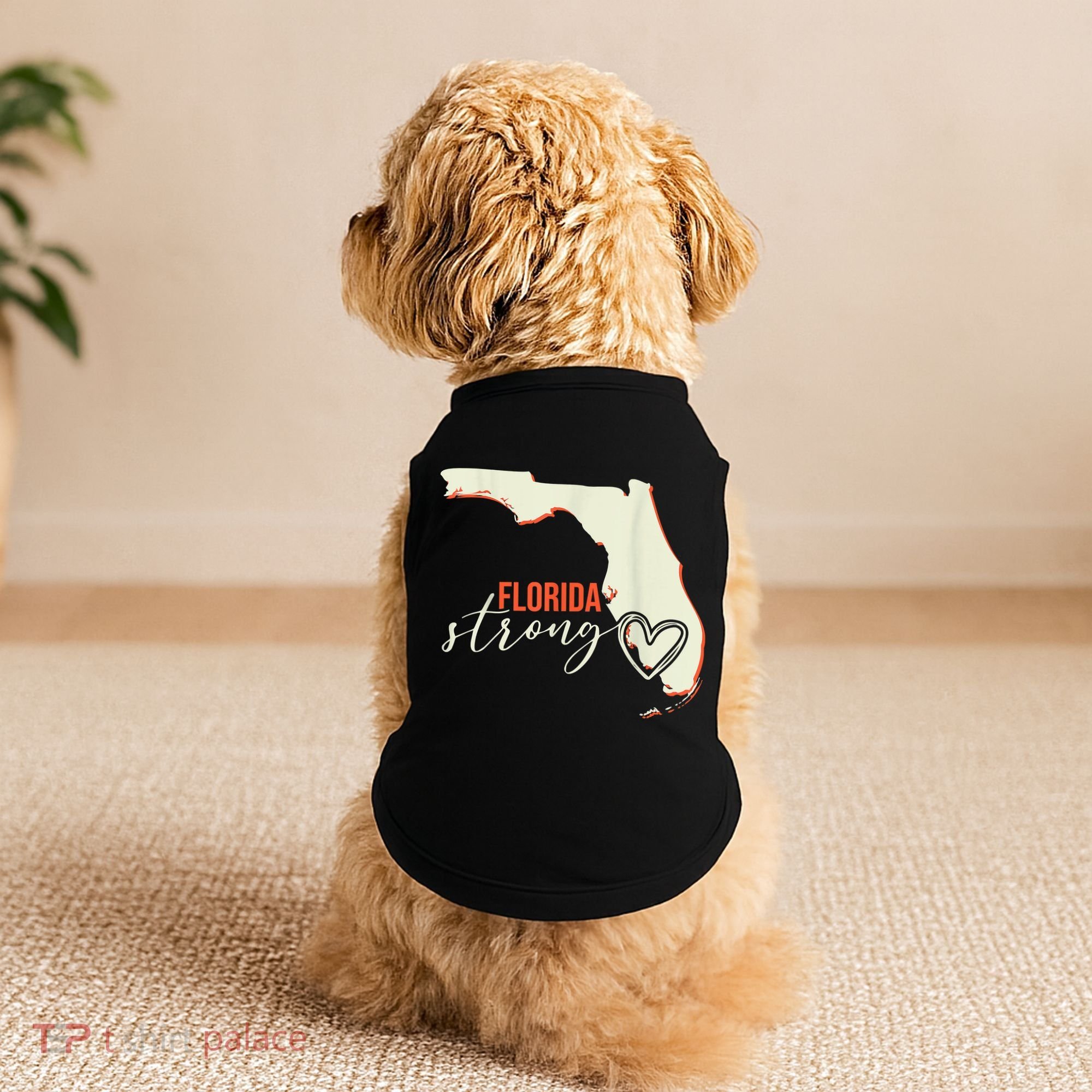 Florida Strong Support With Heart Doggie Tank
