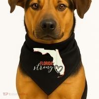 Florida Strong Support With Heart USA-Made Doggie Bandana thumb 1