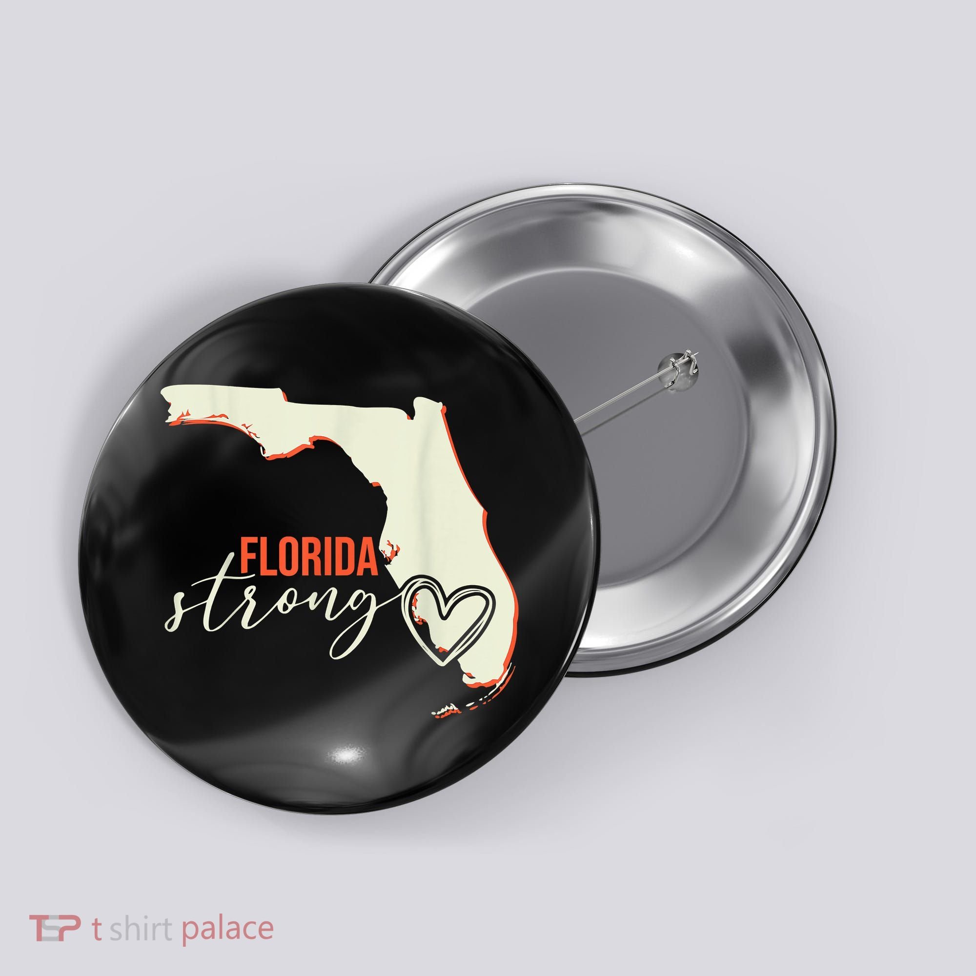 Florida Strong Support With Heart Button