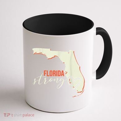 Florida Strong Support With Heart Coffee Mug back