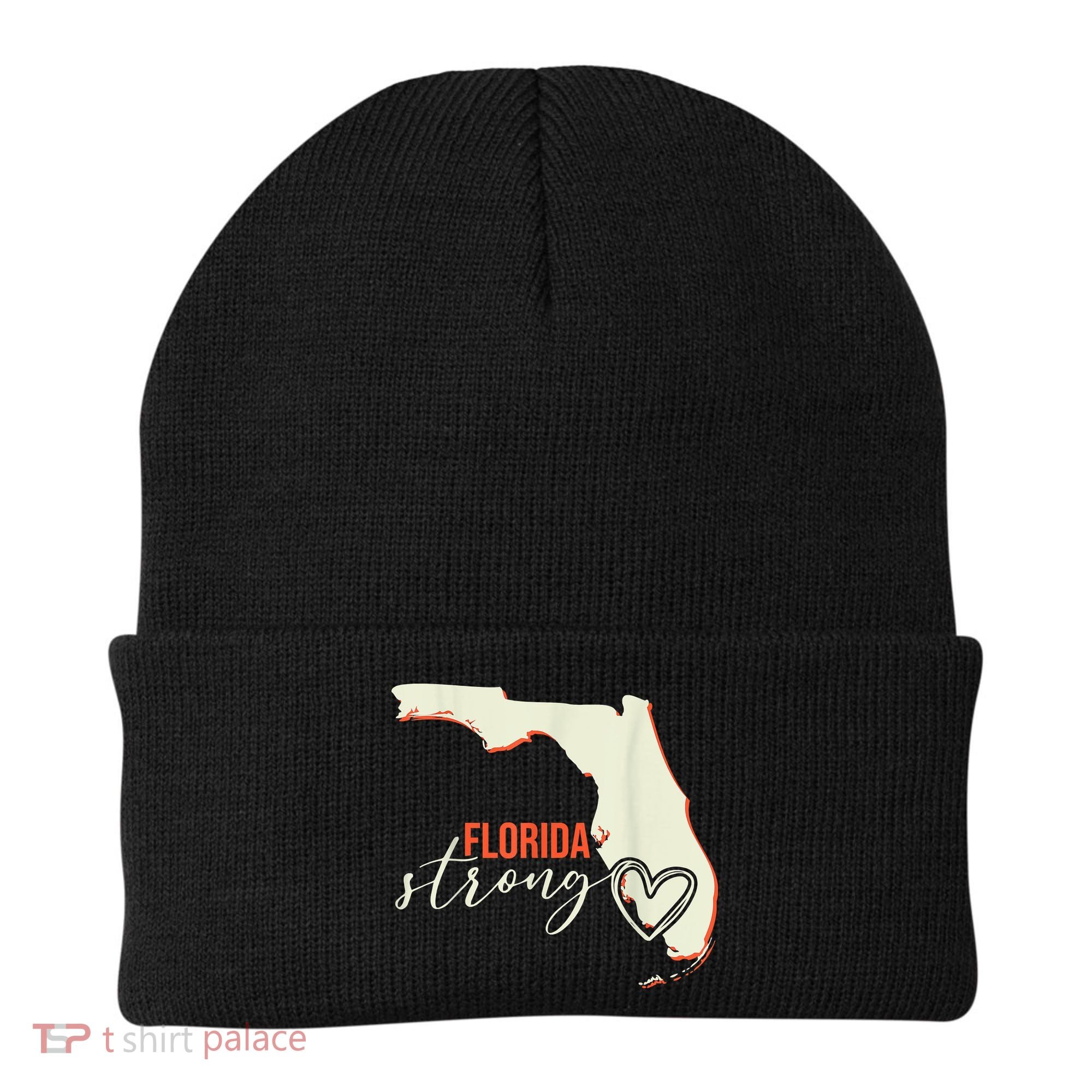 Florida Strong Support With Heart Beanie