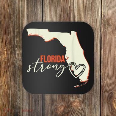 Florida Strong Support With Heart Coaster