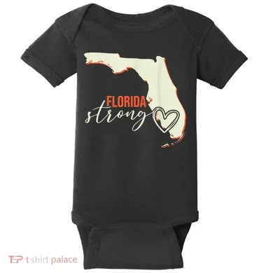 Florida Strong Support With Heart Baby Bodysuit