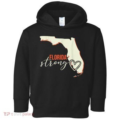 Florida Strong Support With Heart Toddler Hoodie