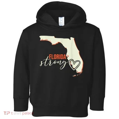 Florida Strong Support With Heart Toddler Hoodie