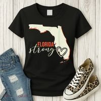 Florida Strong Support With Heart Women's T-Shirt thumb 3