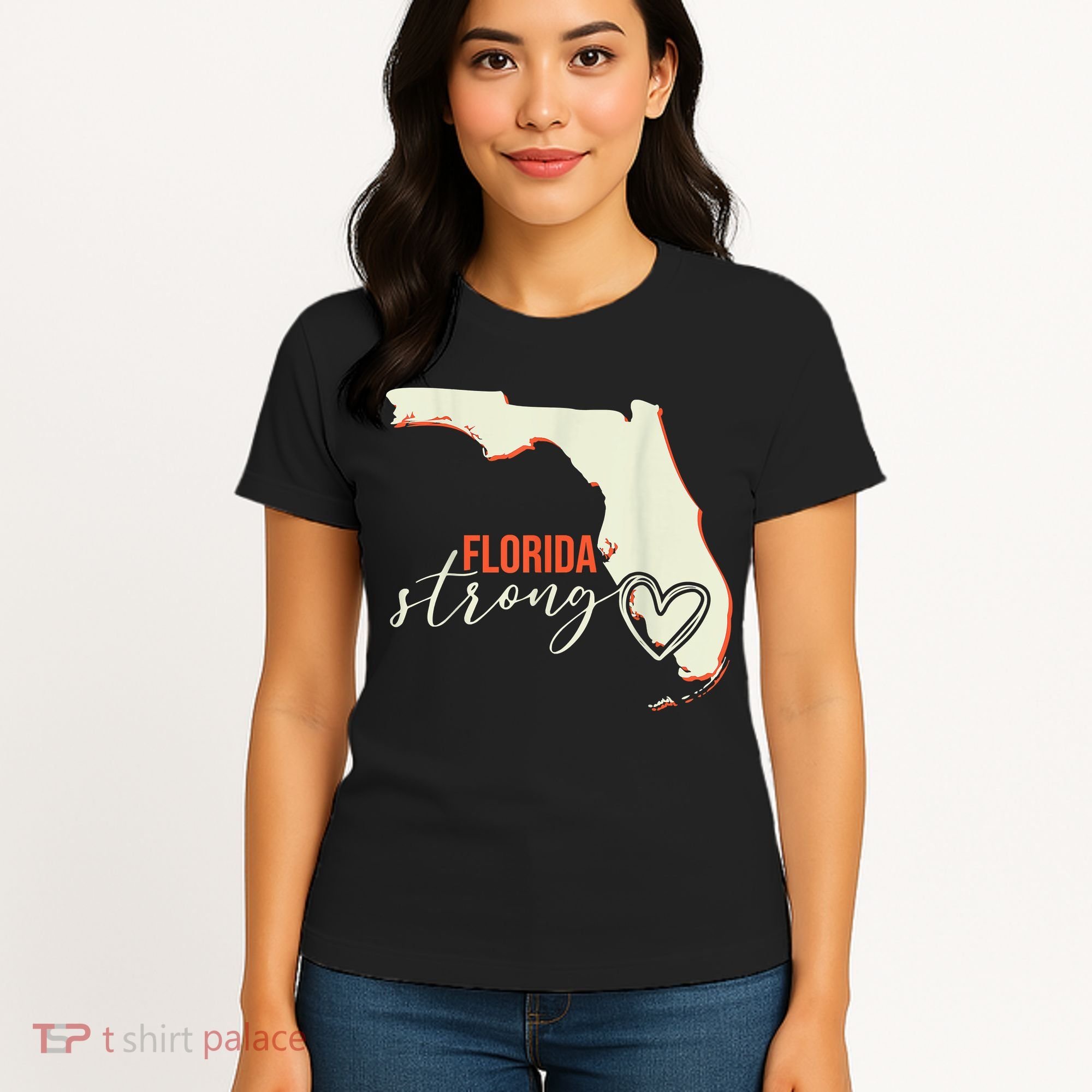 Florida Strong Support With Heart Women's T-Shirt