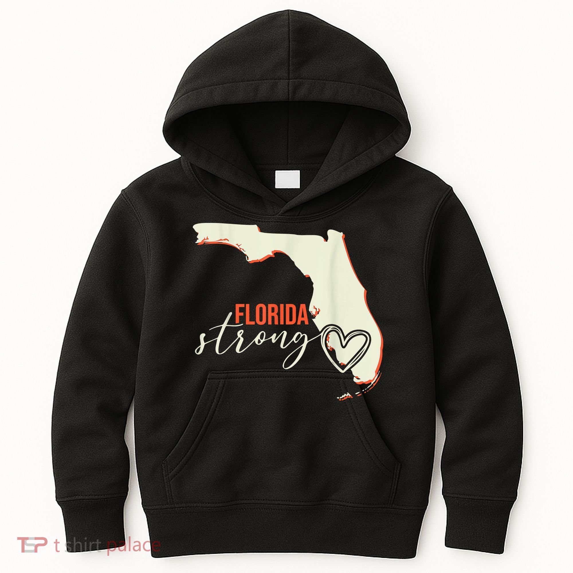 Florida Strong Support With Heart Kids Hoodie