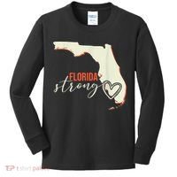 Florida Strong Support With Heart Kids Long Sleeve Shirt thumb 0