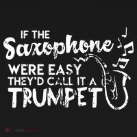 Funny Saxophone Shirts If Saxophone Was Easy Call It Trumpet Backpack thumb 2