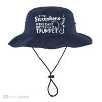 Funny Saxophone Shirts If Saxophone Was Easy Call It Trumpet Bucket Hat thumb 0