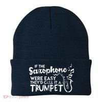 Funny Saxophone Shirts If Saxophone Was Easy Call It Trumpet Beanie thumb 0