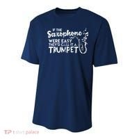 Funny Saxophone Shirts If Saxophone Was Easy Call It Trumpet Youth Performance Sprint T-Shirt thumb 0