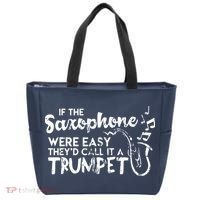 Funny Saxophone Shirts If Saxophone Was Easy Call It Trumpet Tote Bag thumb 0
