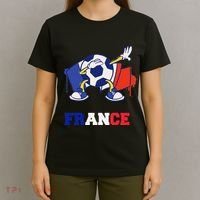 France Soccer Shirt Dabbing Soccer Ball French Flag T-Shirt thumb 4