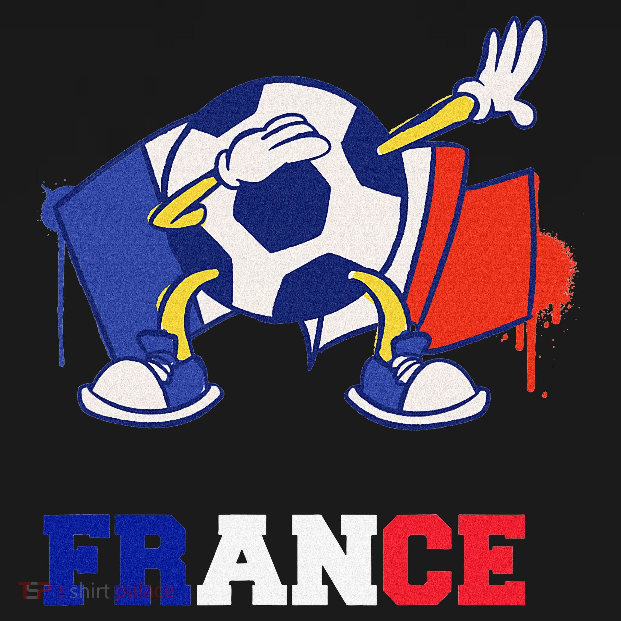 France Soccer Shirt Dabbing Soccer Ball French Flag Women's Hoodie