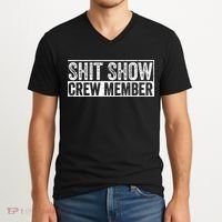 Funny Shit Show Crew Member V-Neck T-Shirt thumb 2