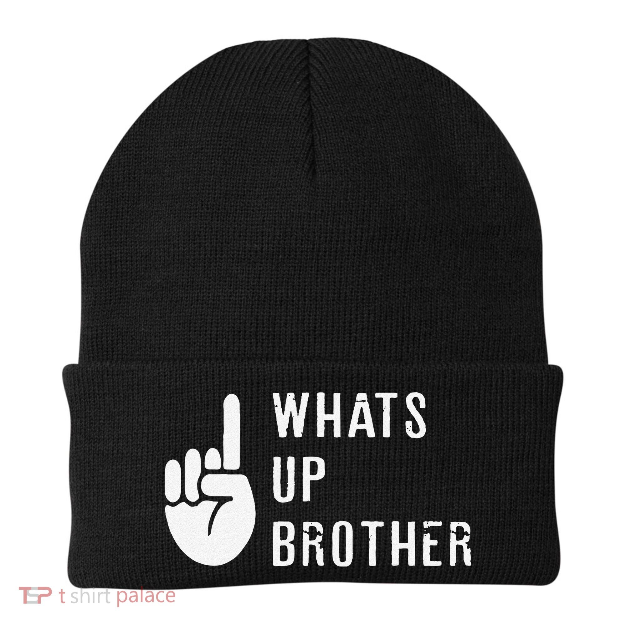 Funny Sketch Streamer Whats Up Brother Gift Beanie