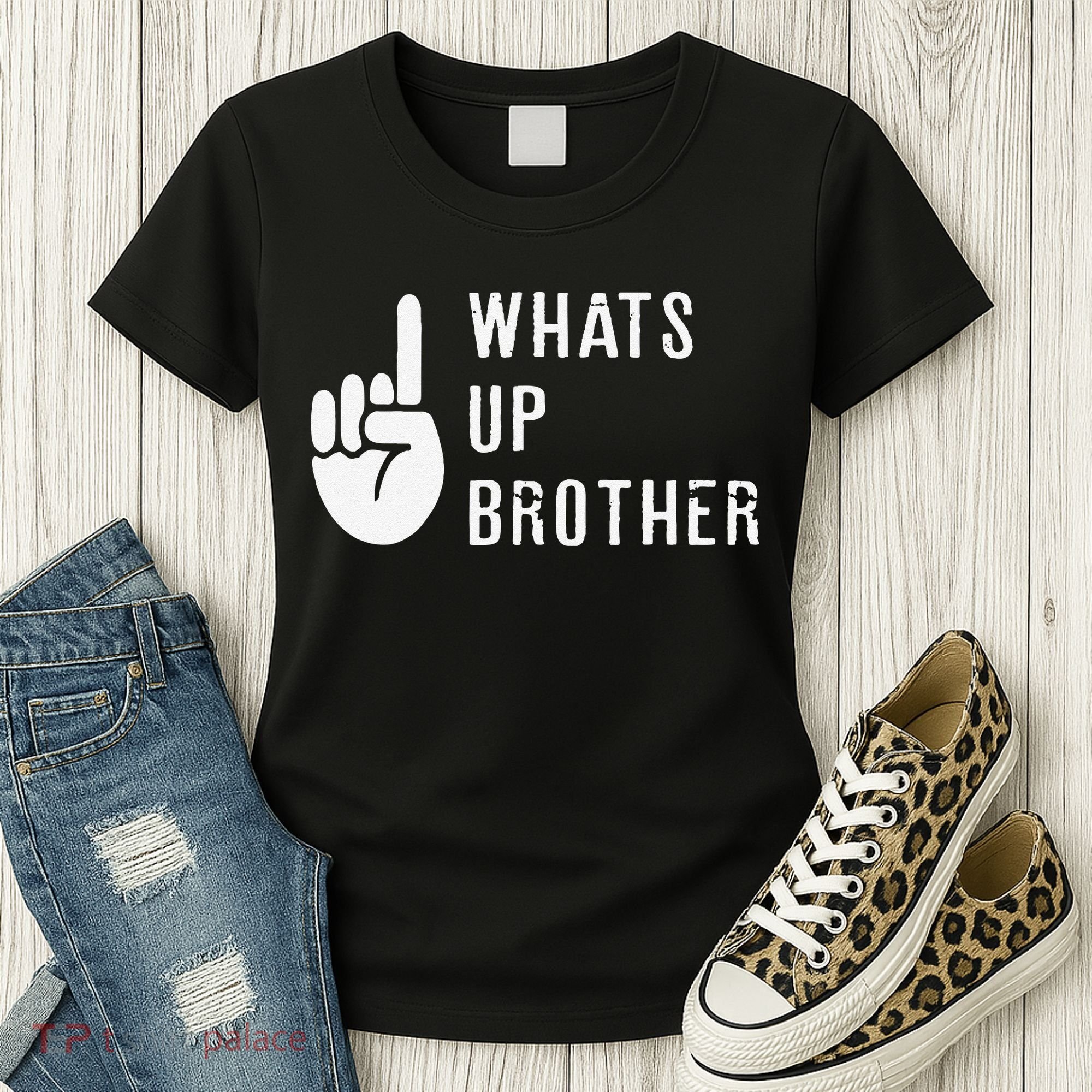 Funny Sketch Streamer Whats Up Brother Gift Women's T-Shirt