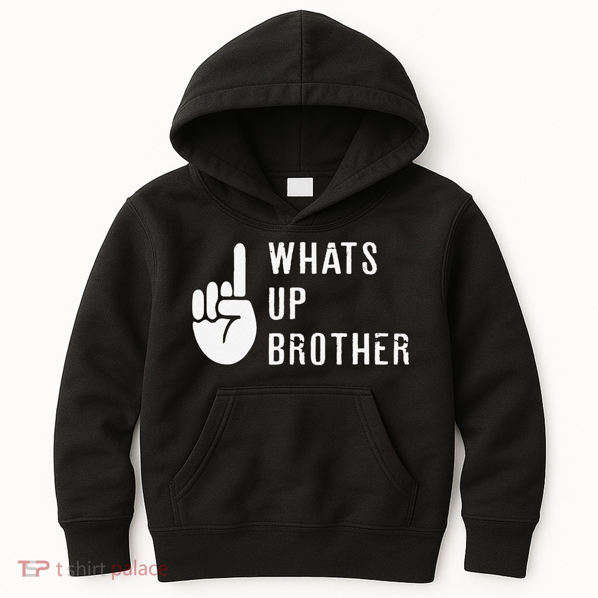 Funny Sketch Streamer Whats Up Brother Gift Kids Hoodie