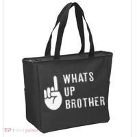 Funny Sketch Streamer Whats Up Brother Gift Tote Bag thumb 2
