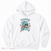 Freezing Season Skeleton Drinking Coffee Funny Winter Hoodie thumb 0