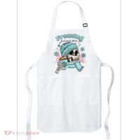 Freezing Season Skeleton Drinking Coffee Funny Winter Apron thumb 0