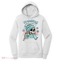 Freezing Season Skeleton Drinking Coffee Funny Winter Women's Hoodie thumb 0