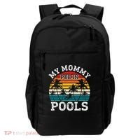 Funny Swimmer Swimming Vacation Retro Mommy Pee In Pools Backpack thumb 0