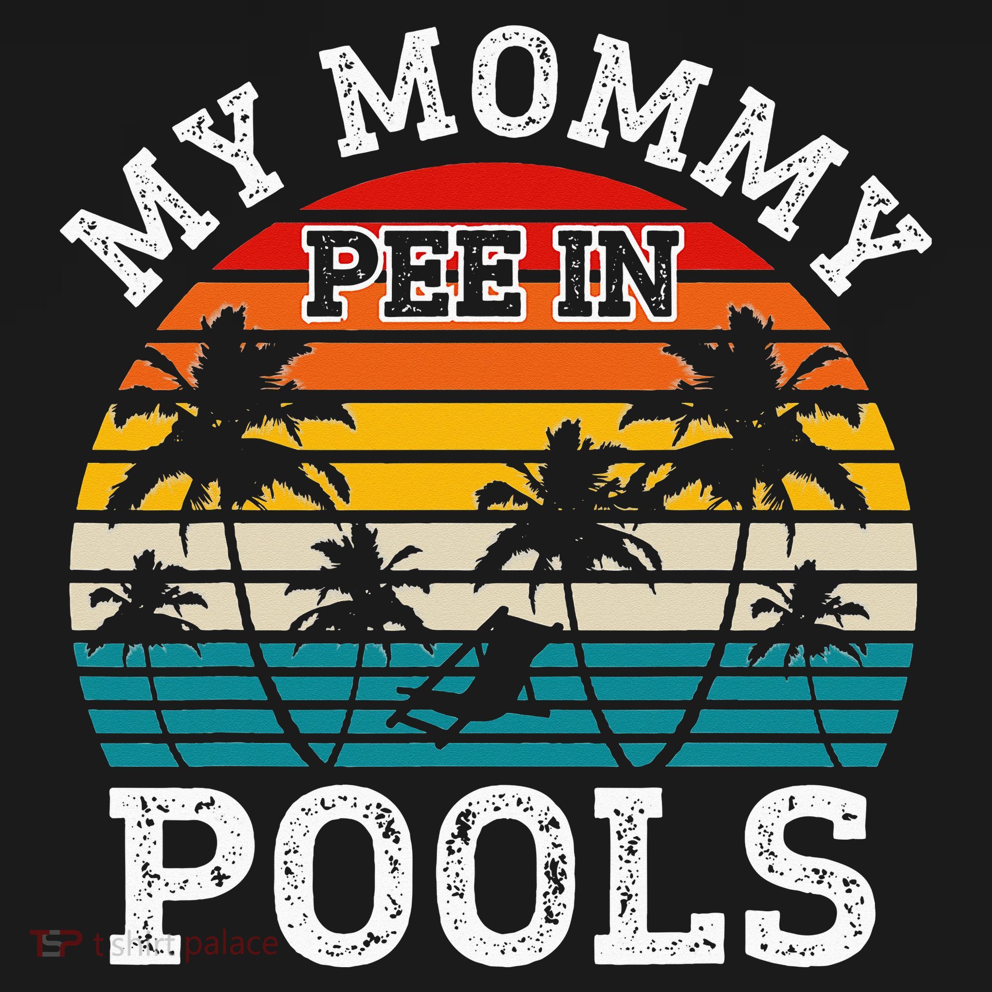 Funny Swimmer Swimming Vacation Retro Mommy Pee In Pools Mousepad