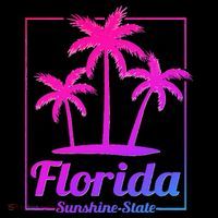 Florida Sunshine State Retro Look Mousepad thumb 1