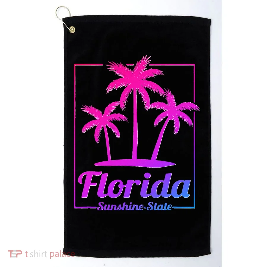 Florida Sunshine State Retro Look Golf Towel