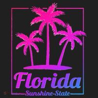 Florida Sunshine State Retro Look Golf Towel thumb 3