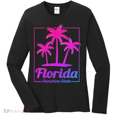 Florida Sunshine State Retro Look Women's Long Sleeve Shirt
