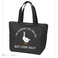 Funny Stay Silly Goose Horrors Are Endless Meme Tote Bag thumb 3