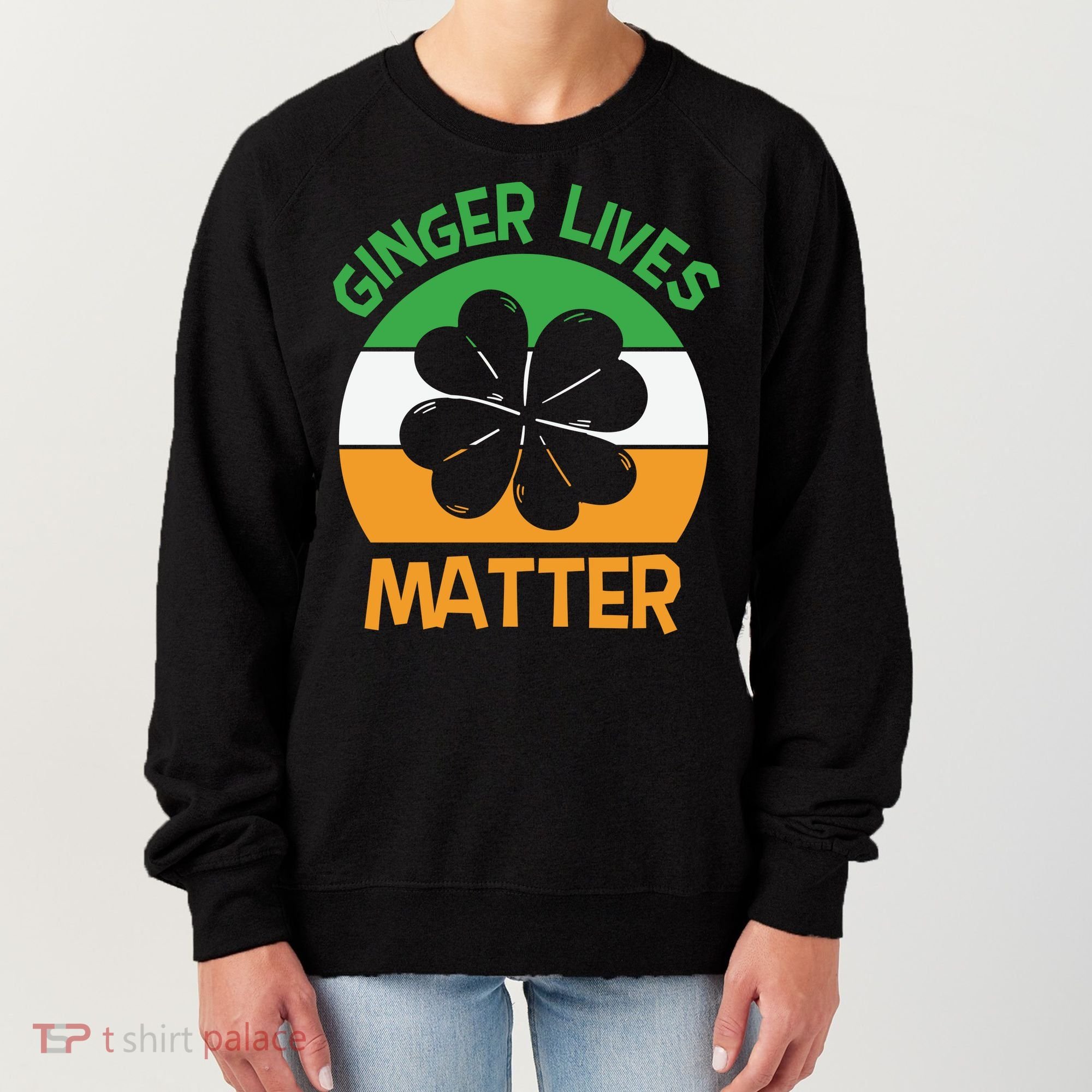 Flag Shamrock St Patricks Day Women's Sweatshirt