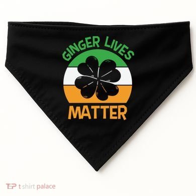 Flag Shamrock St Patricks Day USA-Made Doggie Bandana